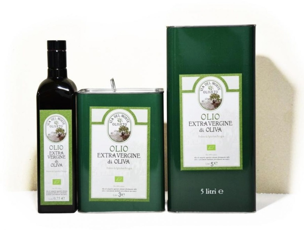 Olio extra vergine d'Oliva biologica Umbro 5 lt