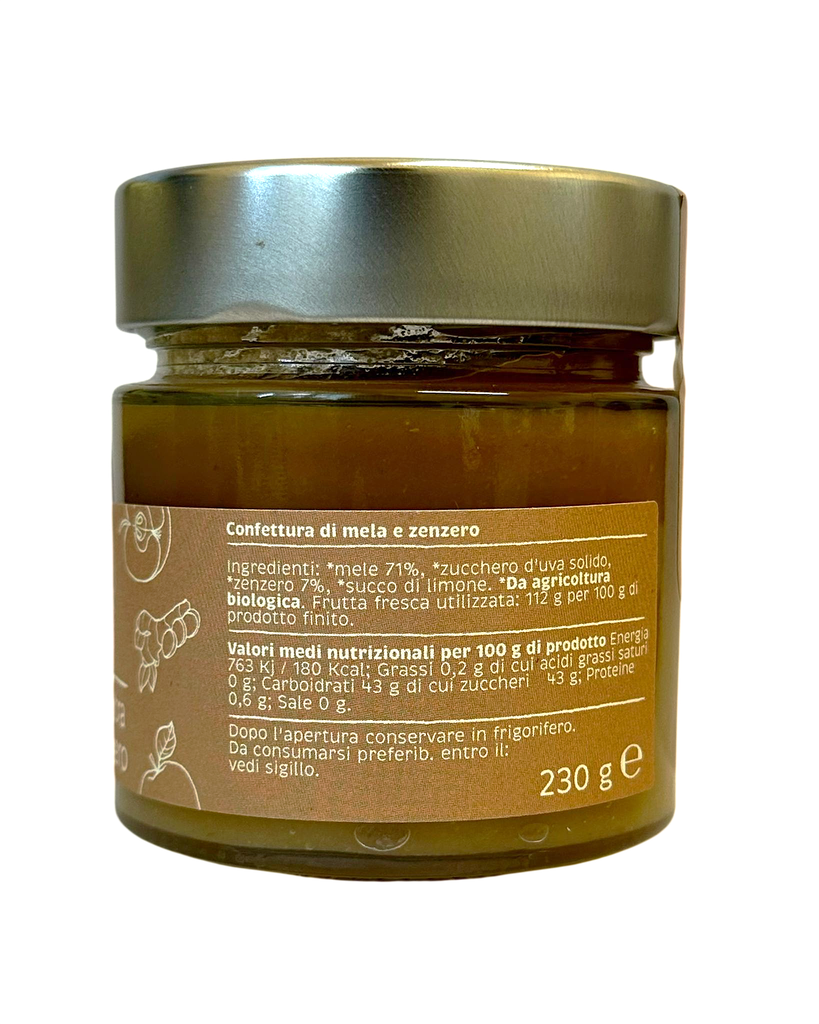 Confettura extra di Mela e Zenzero *con zucchero d'uva 230g 